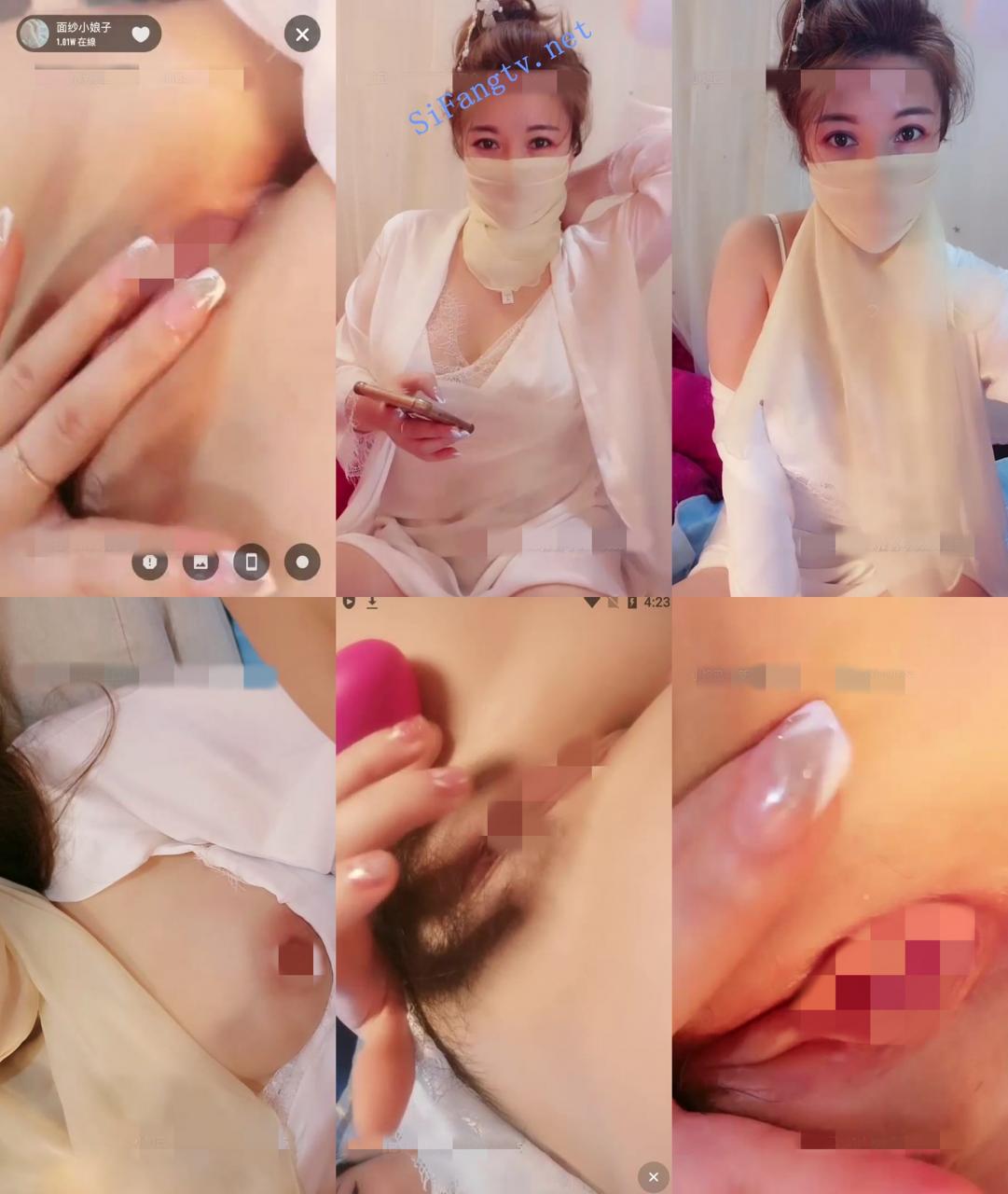面纱小娘子 肥嘟嘟,湿哒哒的小穴,跳蛋震动淫液直流 图 01