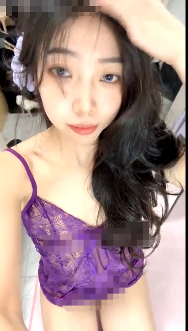 503 阿黑颜反差母狗「施施」紫色诱惑