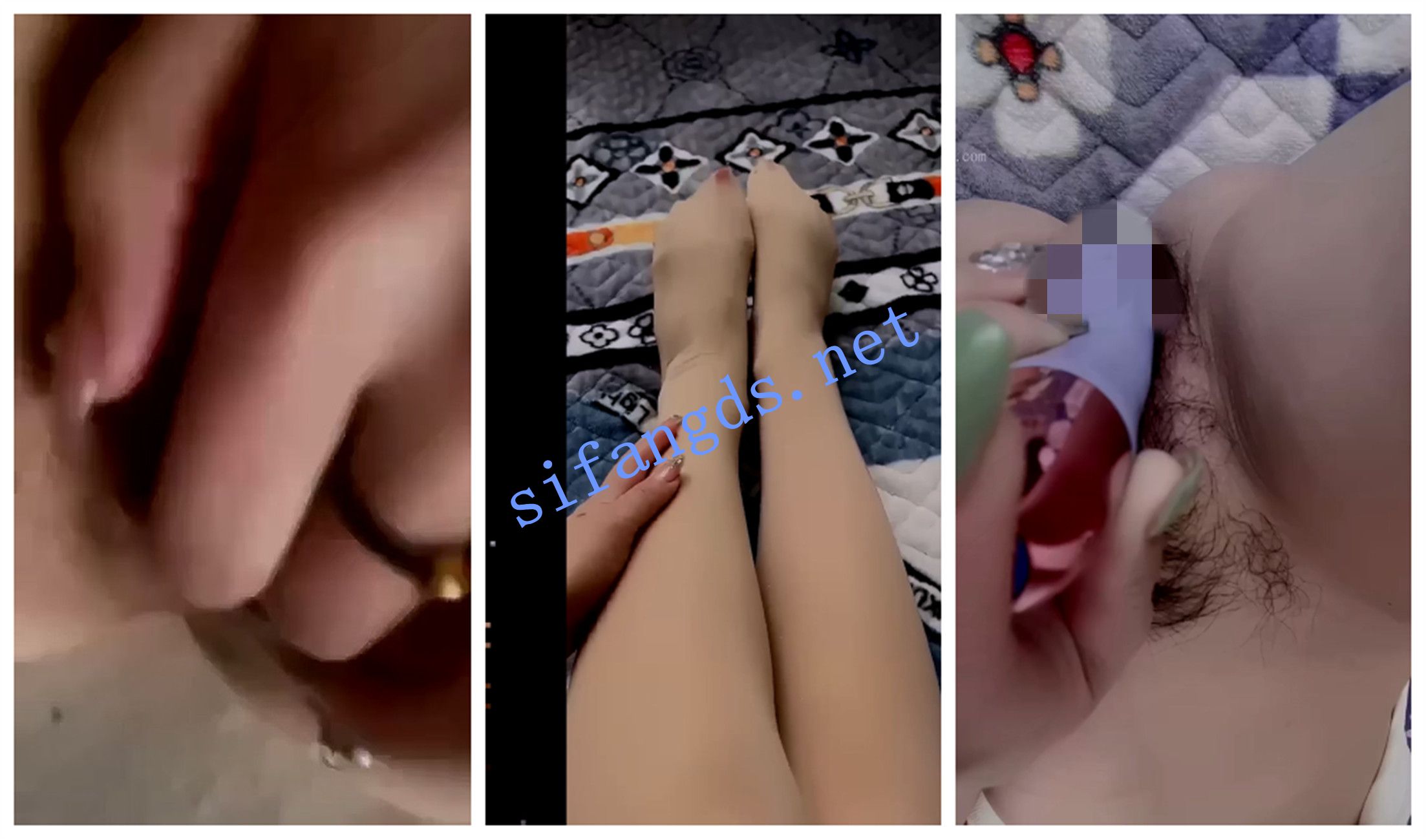 快手福利 小宝/1314颖 精神小妹玉足诱惑丝袜自慰 图 04