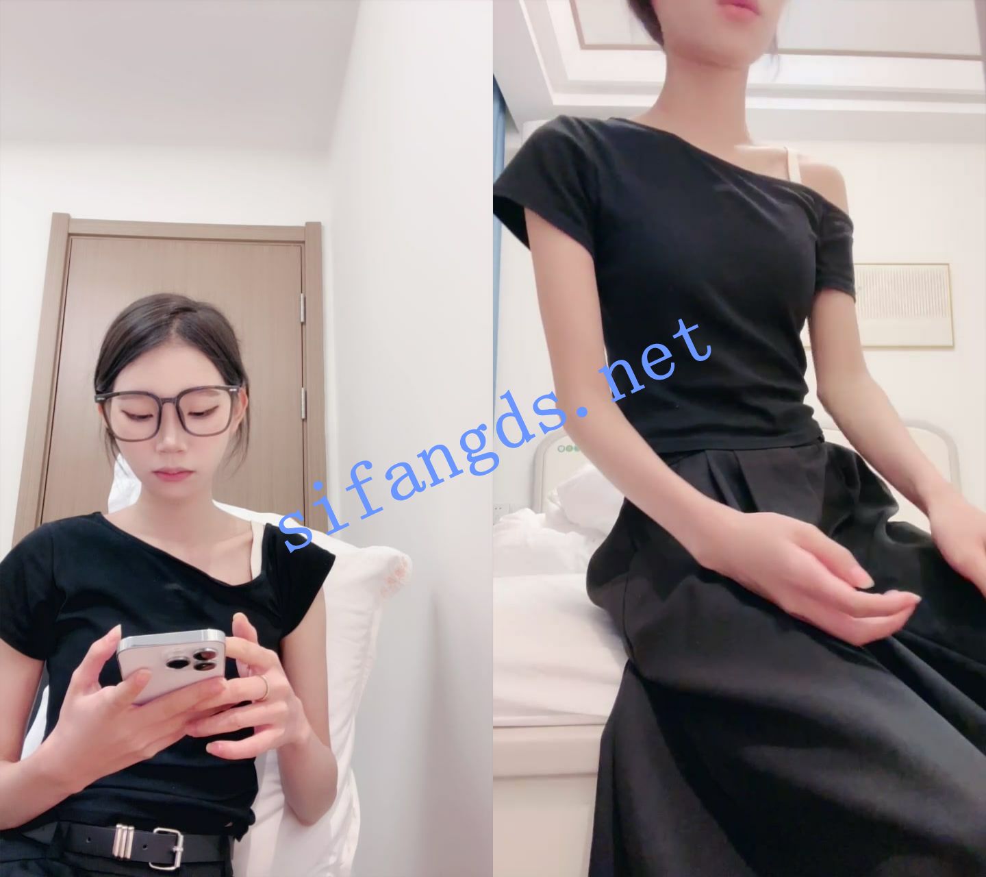 ██ 广西嫩妹 戴着眼镜,飞机场学生妹,收费房自慰秀 图 02