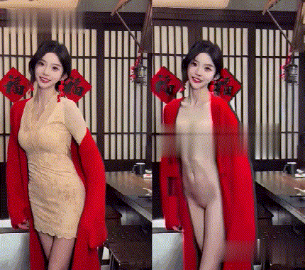 AI脱衣 抖音网红:巴旦木公主-颜值身材并存大长腿美女! 图 01