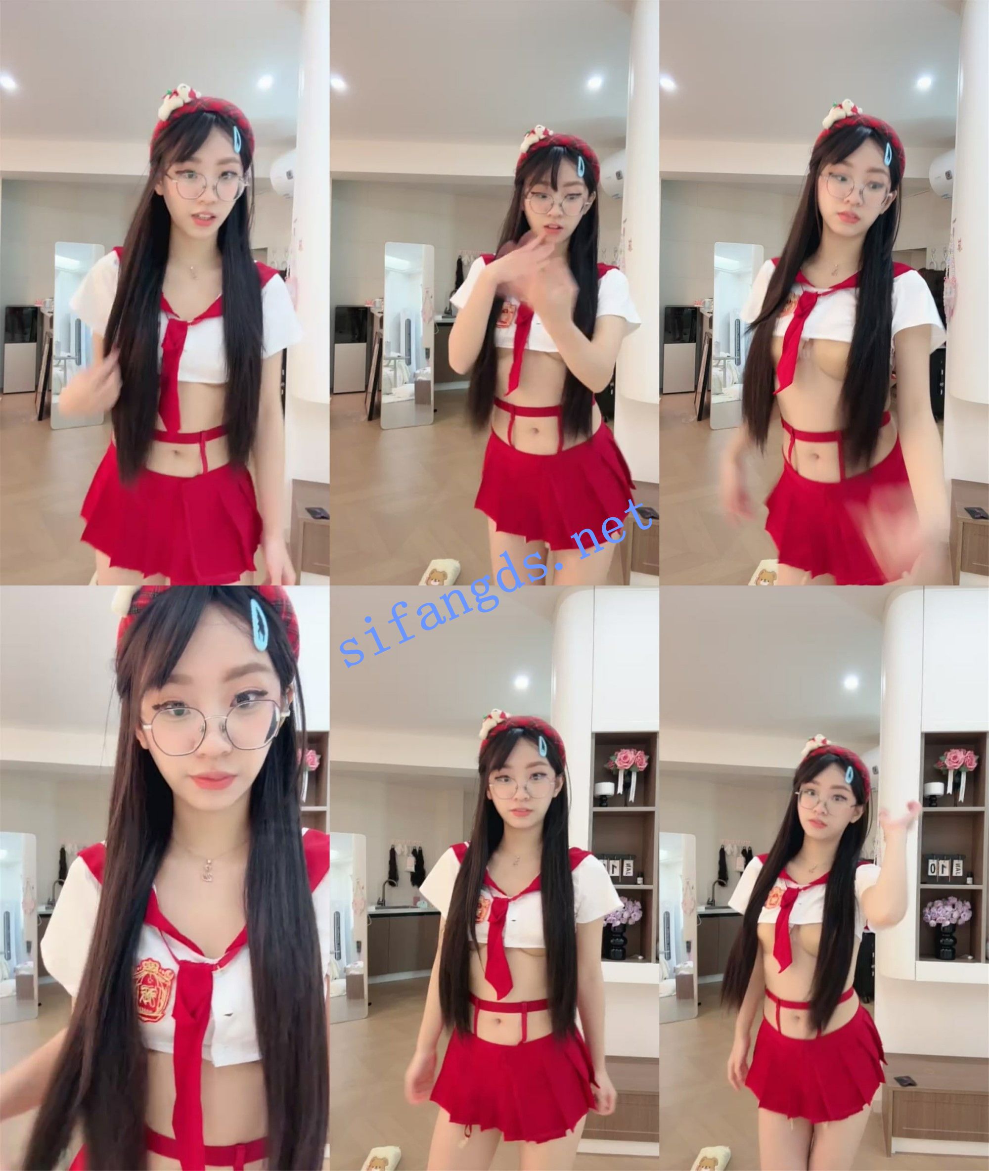 经典斯文女孩~ 精品粉宝宝 学生装制度~太美了~道具自慰 图 01