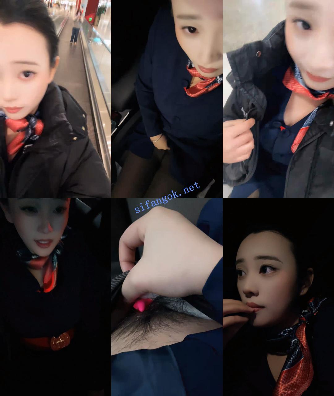♆♆ 小鱼糕冷 巨乳空姐~! 机场直播~跳蛋道具自慰~啪啪 图 02