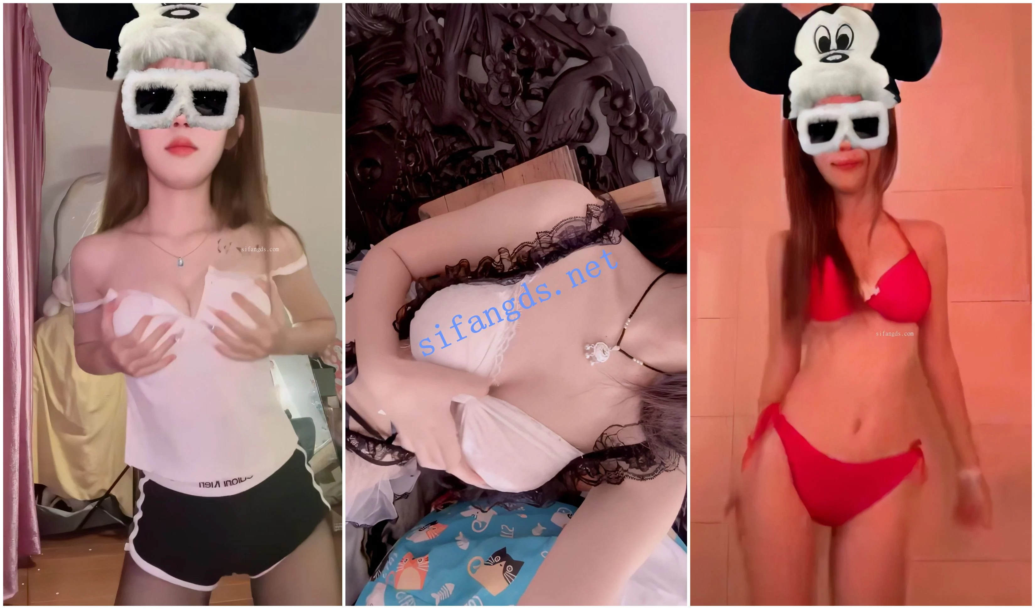 快手福利 苗条嫩妹 冰子乖乖的 抖臀揉胸骚舞 图 02