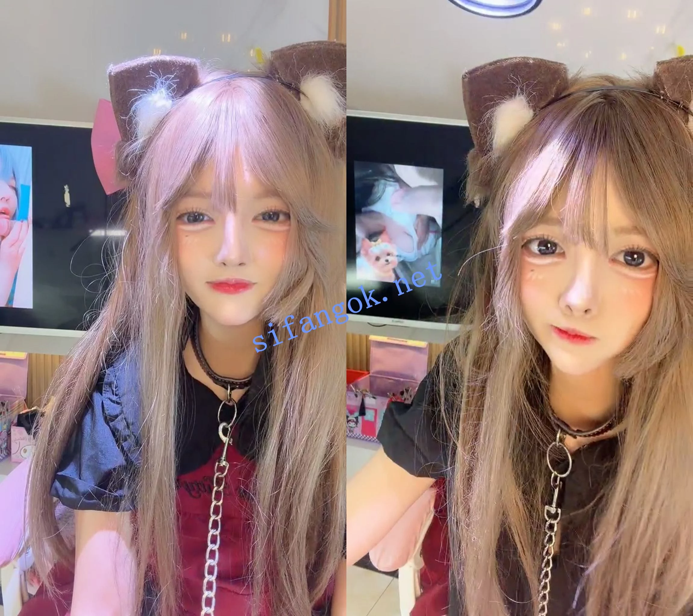 ██Cosplay角色扮演~【张晚萌】屁股大白浆多，道具一插就流