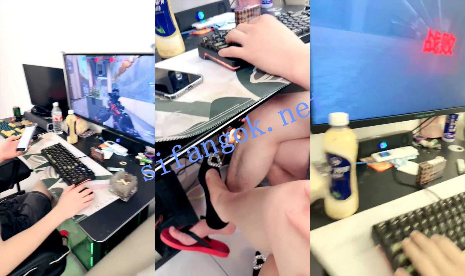 ⚡【07清纯美少女】小骚货勾引玩游戏的男友~被射满一脸~