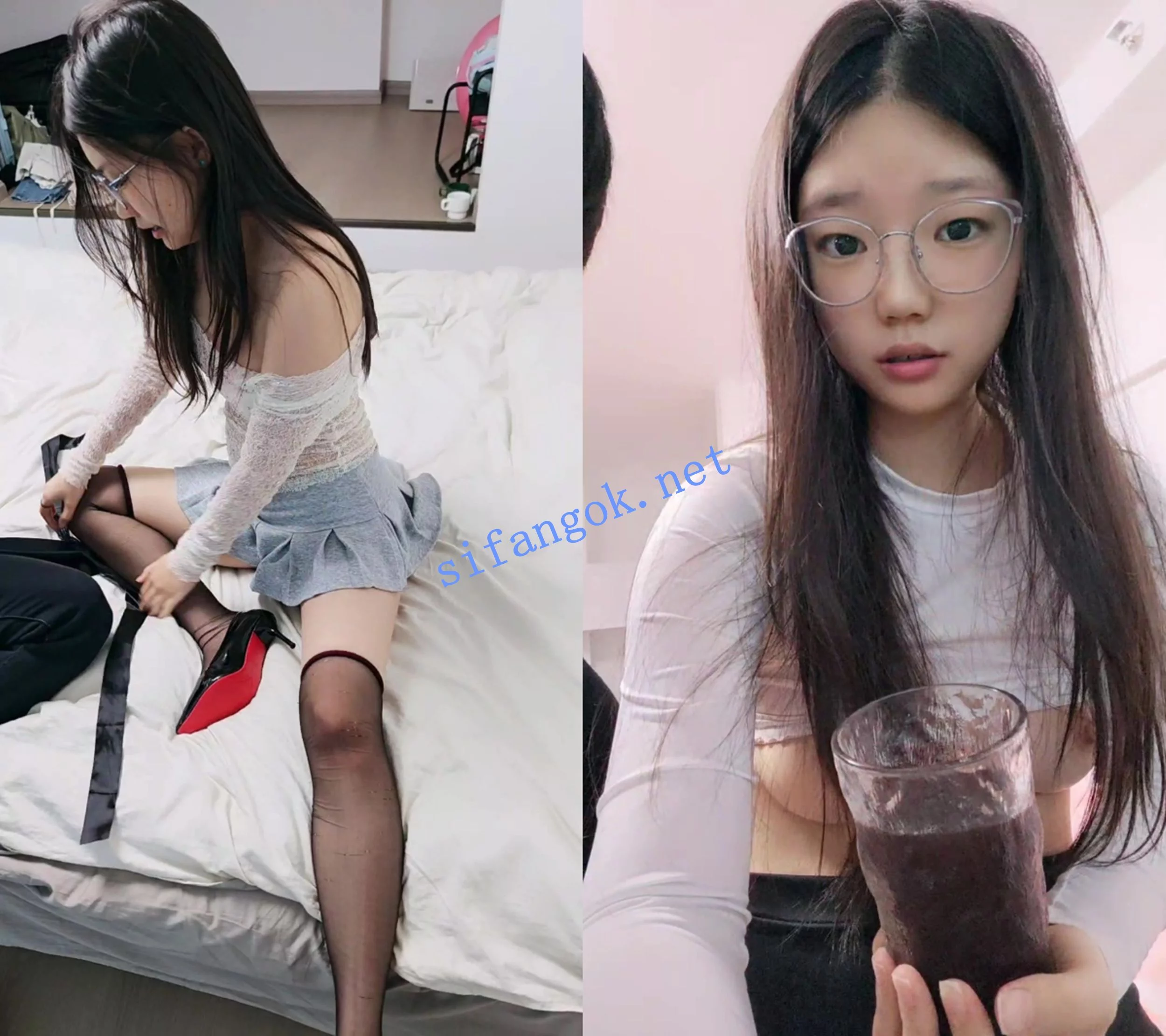 ██戴着眼镜的学生妹! 爱玩儿的雯雯 被男友无情啪啪 图 02