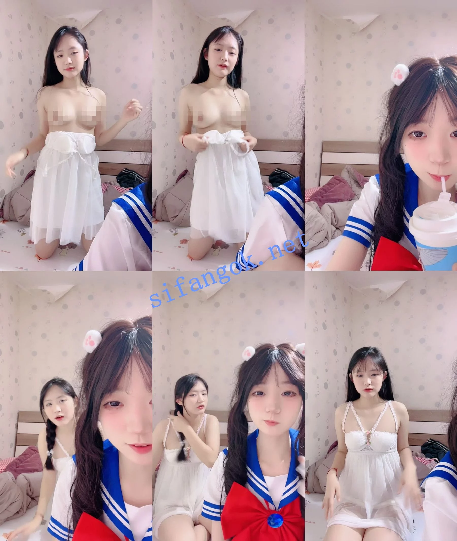 人气主播~卡哇伊小萝莉~ 邪恶双马尾 拉闺蜜下海联手大秀 图 05