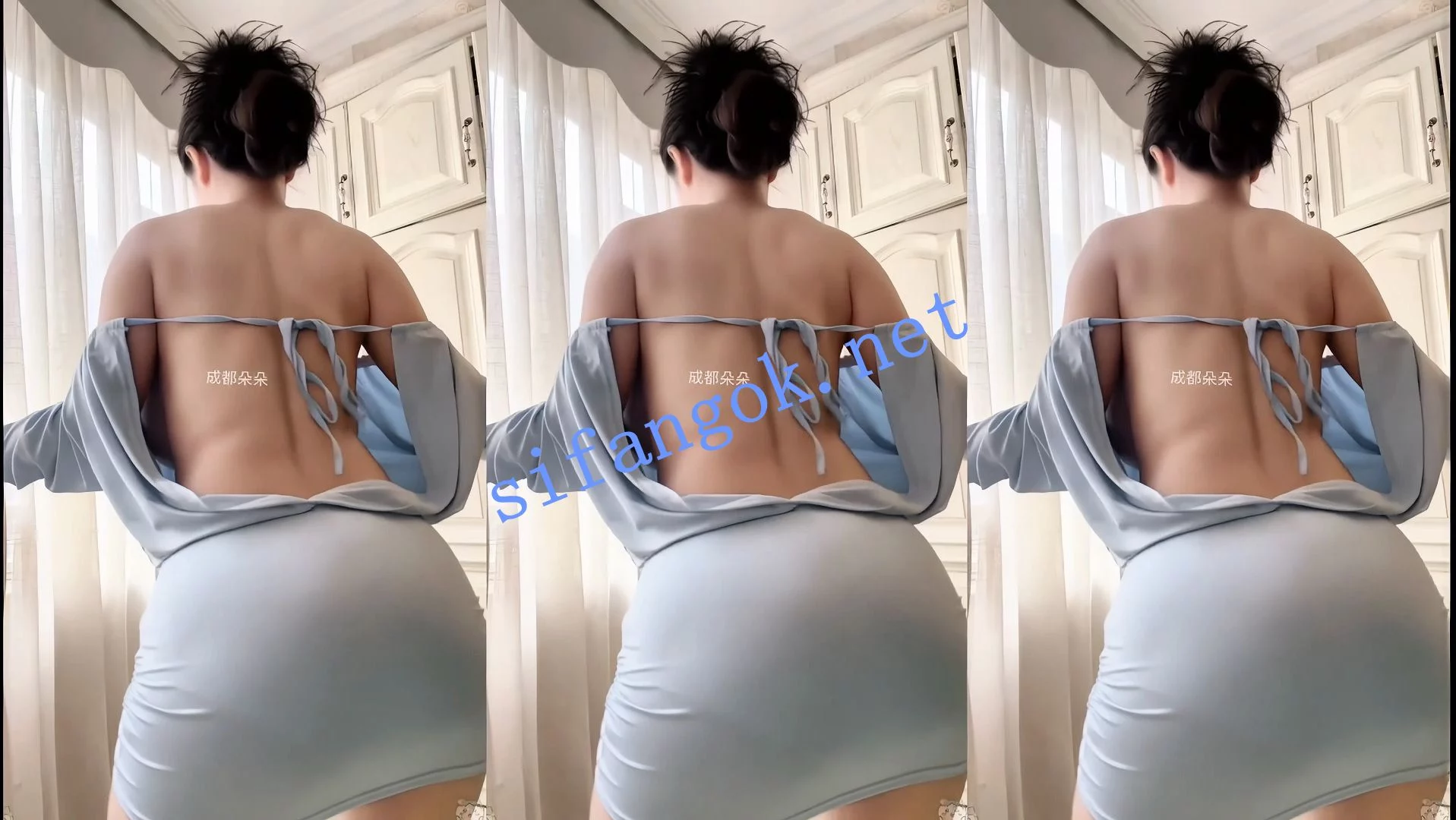 抖音 成都朵朵 80万粉丝网红主播,H杯巨乳真空诱惑 图 02