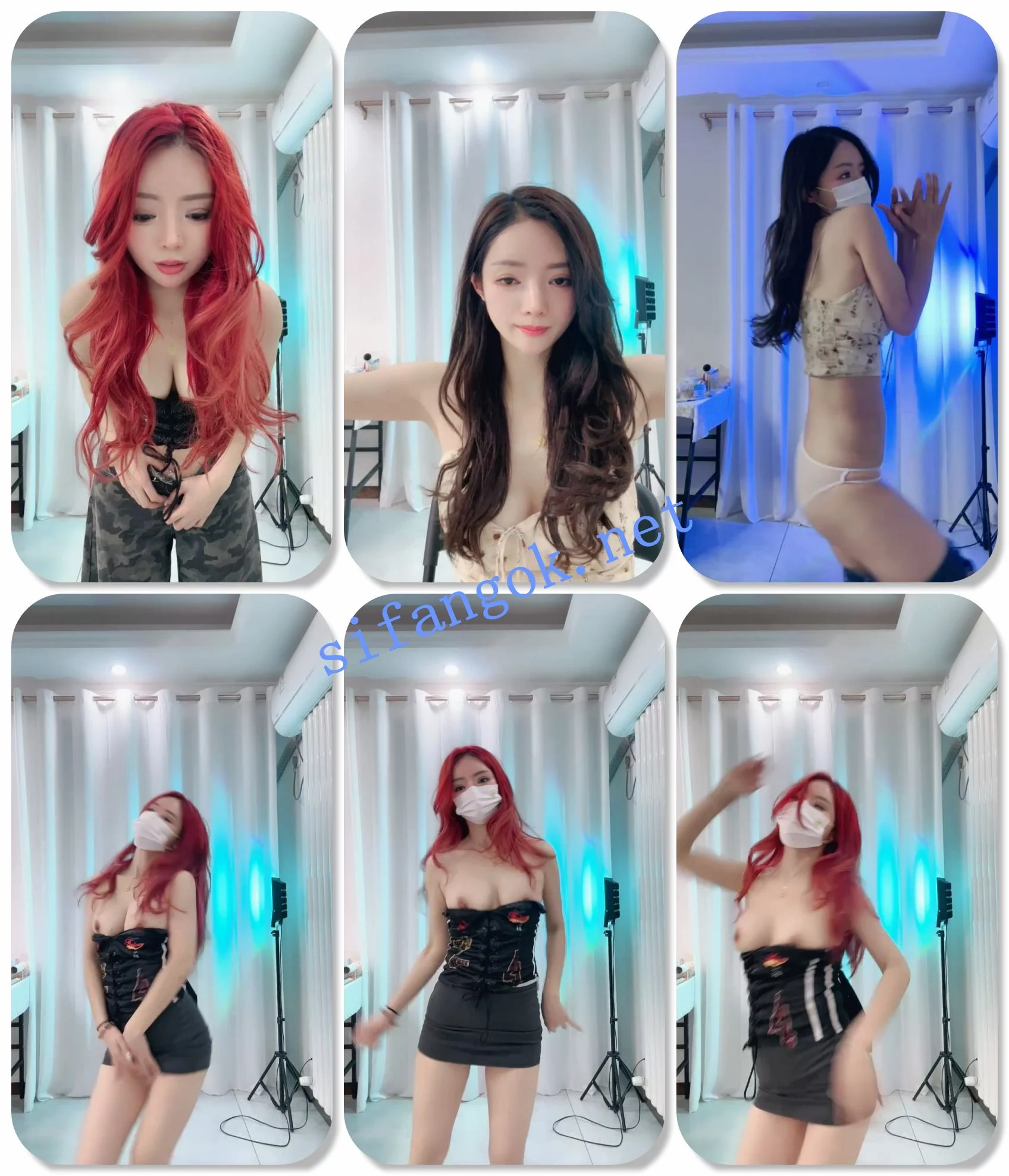 ██抖音热舞女神! 无虞 染成红发,跳着跳着露咪咪 图 03