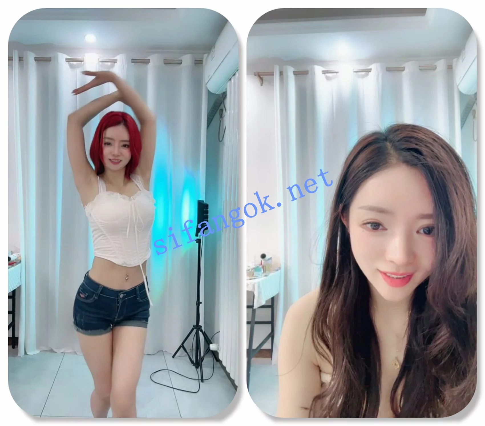 ██抖音热舞女神! 无虞 染成红发,跳着跳着露咪咪 图 02